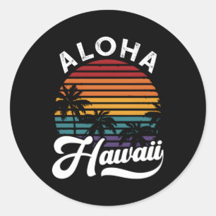 Sticker Rond Aloha Hawaii
