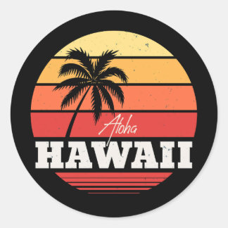 Sticker Rond Aloha Hawaii
