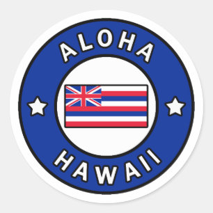Sticker Rond Aloha Hawaii