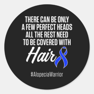 Sticker Rond Alopecia Sensibilisation Perte de cheveux Guerrier