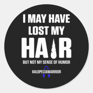 Sticker Rond Alopecia Sensibilisation Perte de cheveux Guerrier