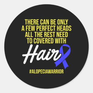 Sticker Rond Alopecia Sensibilisation Perte de cheveux Guerrier