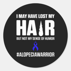 Sticker Rond Alopecia Sensibilisation Perte de cheveux Guerrier