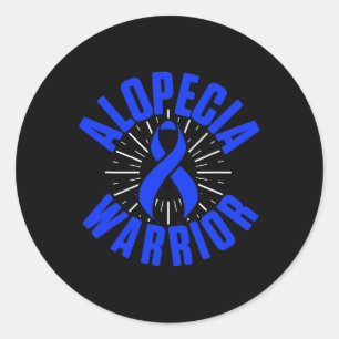 Sticker Rond Alopécie Sensibilisation Perte de cheveux Guerrier