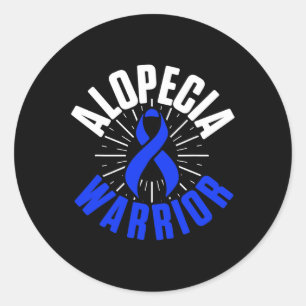 Sticker Rond Alopécie Sensibilisation Perte de cheveux Guerrier