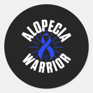 Sticker Rond Alopécie Sensibilisation Perte de cheveux Guerrier
