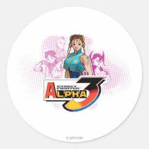 Sticker Rond Alpha 3 Femme Fatale de Street Fighter