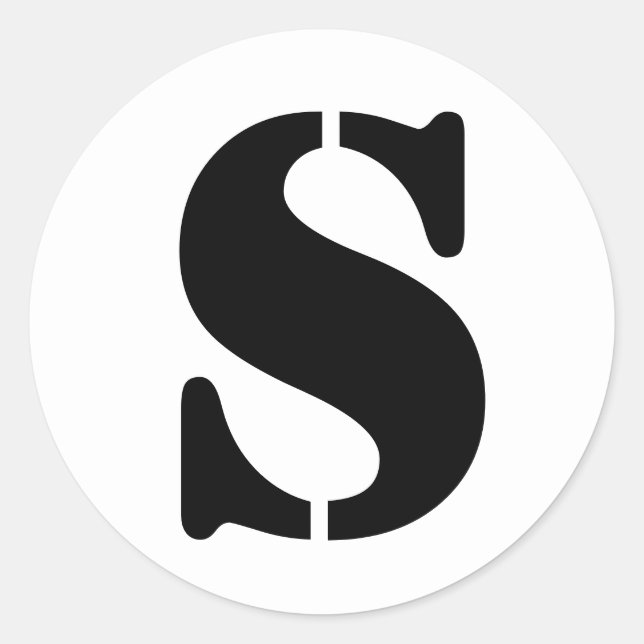 Sticker Rond Alphabet au crayon par lettre Janz S Blanc (Devant)