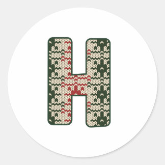 Sticker Rond Alphabet de Noël (8)