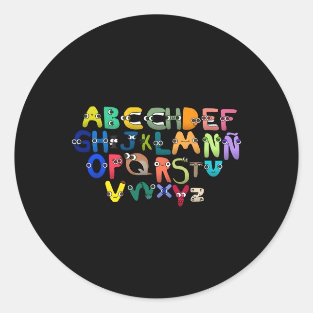 Sticker Rond Alphabet espagnol Lore pour (Devant)