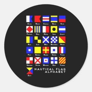 Sticker Rond Alphabet indicateur de signal nautique