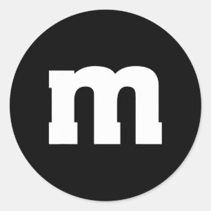 Sticker Rond Alphabet majuscule M