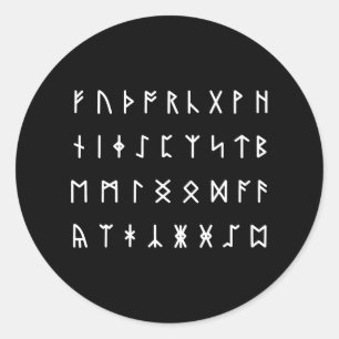 Sticker Rond Alphabet Runique [Futhorc]