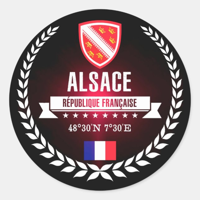 Sticker Rond Alsace (Devant)