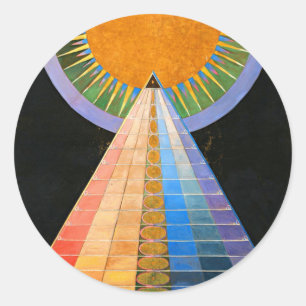 Sticker Rond Altarpiece Hilma Af Klint No 1