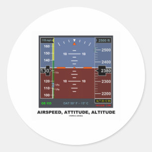 Sticker Rond Altitude d'altitude de vitesse du vol électronique