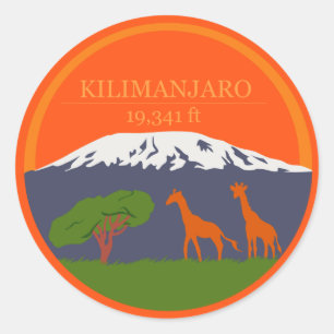 Sticker Rond Altitude du Kilimandjaro