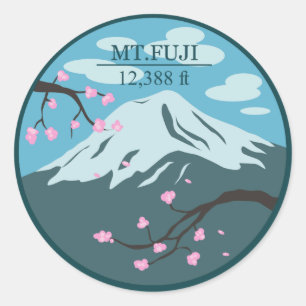 Sticker Rond Altitude du Mont Fuji