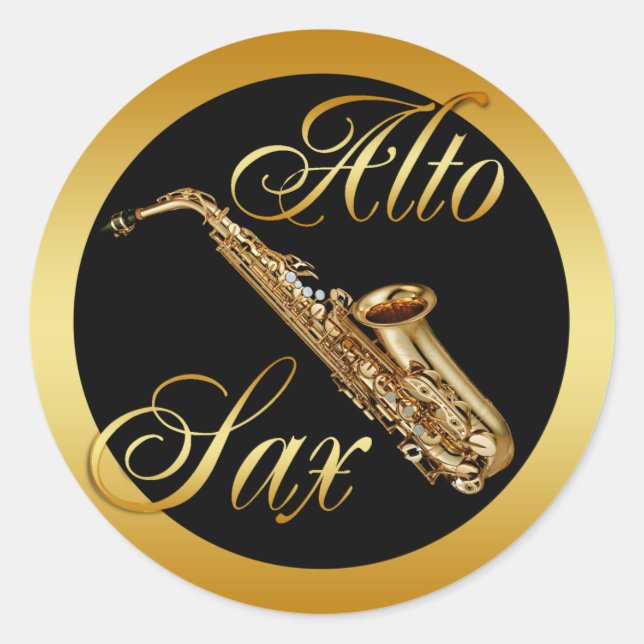 STICKER ROND ALTO SAX (Devant)