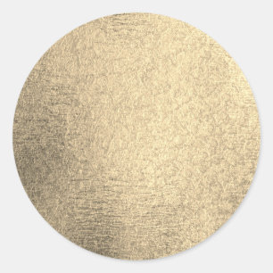 Sticker Rond Aluminium vide de Faux d'or