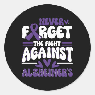 Sticker Rond Alzheimer Brain Injury Violet Alzheimer Sensibilis