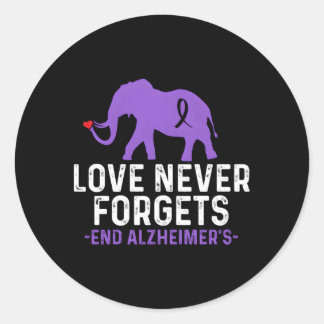 Sticker Rond Alzheimer Sensibilisation L'amour n'oublie jamais 