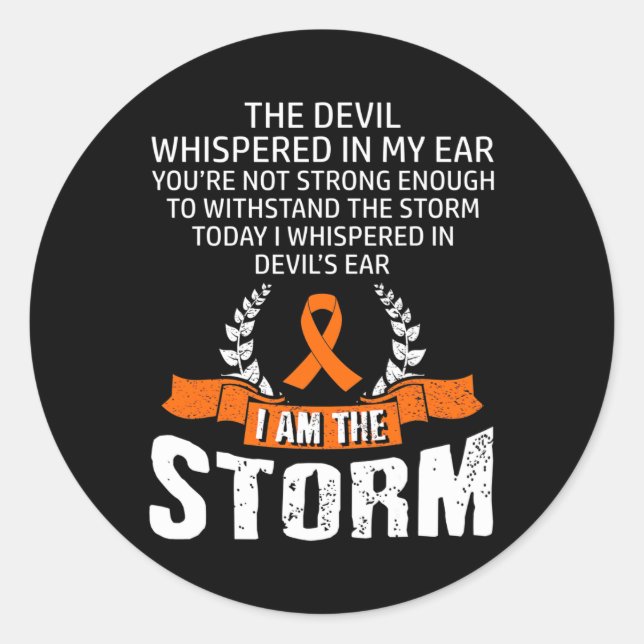 Sticker Rond Am The Storm Leukemia Sensibilisation (Devant)