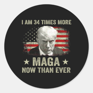 Sticker Rond Am &# ; Times Plus De Maga Maintenant Que Jamais L