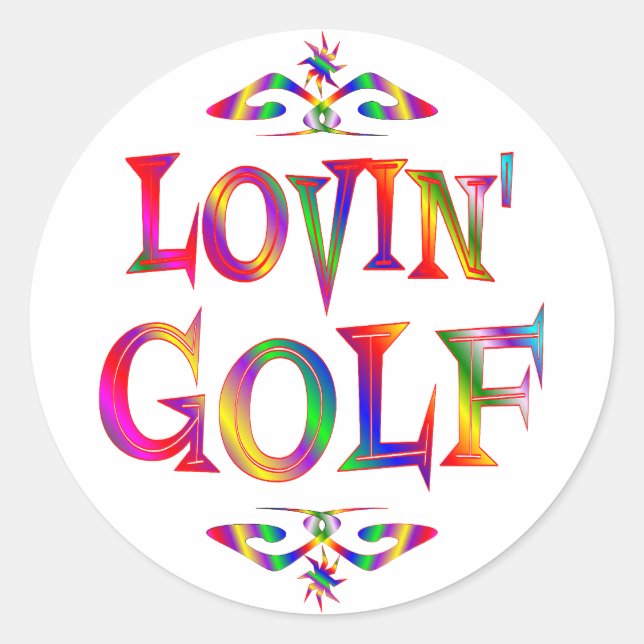 Sticker Rond Amant de golf (Devant)