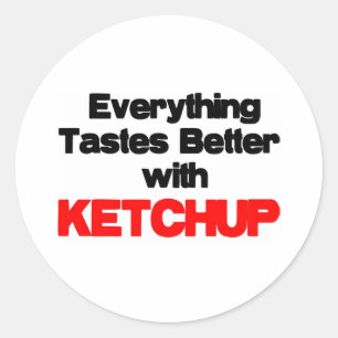 STICKER ROND AMANT DE KETCHUP