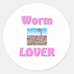 Sticker Rond Amant de ver