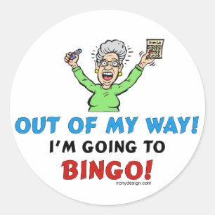 Sticker Rond Amants de bingo-test