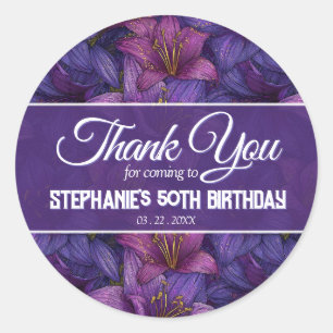 Sticker Rond Amaryllis Fleur Milestone Anniversaire Personnalis