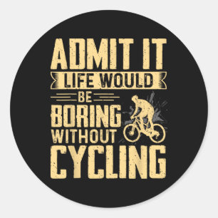 Sticker Rond Amateur de cyclisme en montagne Vélo de route Cycl