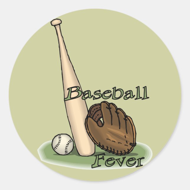 Sticker Rond amateurs de baseball (Devant)