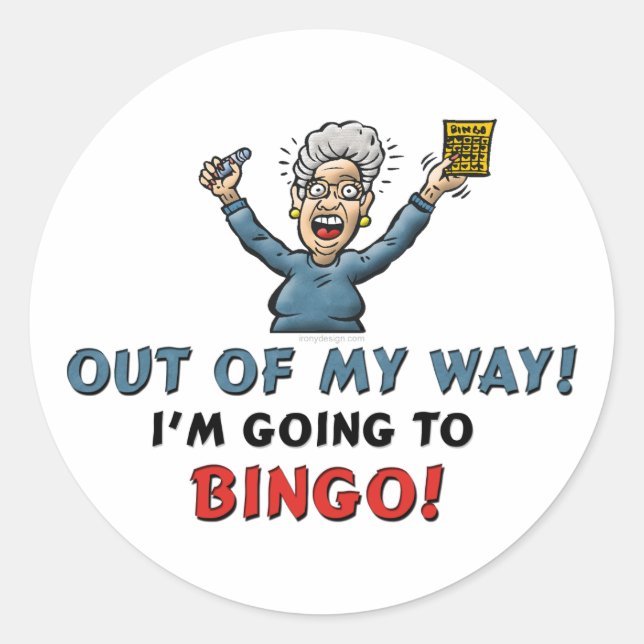 Sticker Rond Amateurs de bingo (Devant)