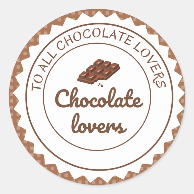 Sticker Rond Amateurs de chocolat (Devant)