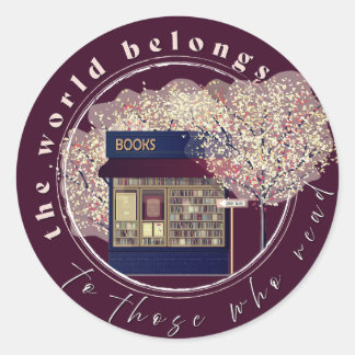 Sticker Rond Amateurs de lecture, de lecture, Librairie Club de