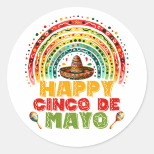 Sticker Rond Ambiance Fiesta Cinco de Mayo – Célébrons le Mexiq