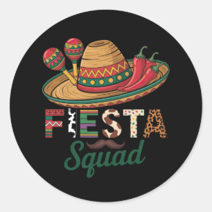 Sticker Rond Ambiance Fiesta Cinco de Mayo – Célébrons le Mexiq