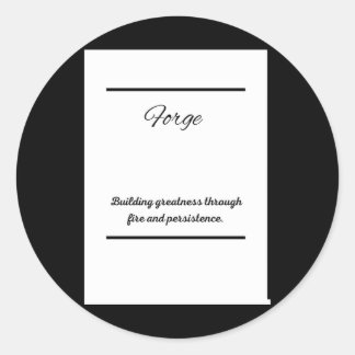 Sticker Rond Ambition implacable - OEuvre murale sans peur pour