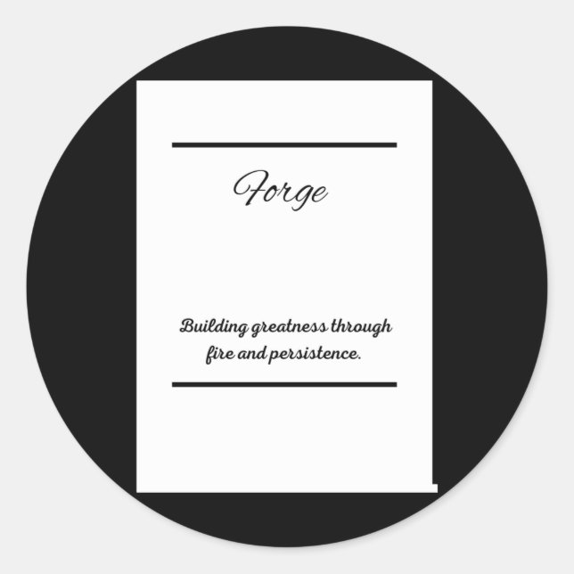 Sticker Rond Ambition implacable - OEuvre murale sans peur pour (Devant)