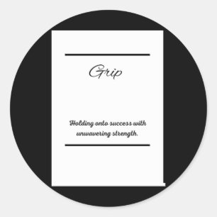 Sticker Rond Ambition implacable - OEuvre murale sans peur pour