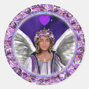 Sticker Rond Âme violette