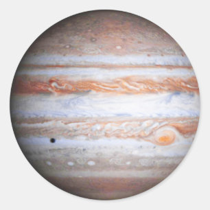 Sticker Rond AMÉLIORATION de l'image du vol Jupiter Cassini de