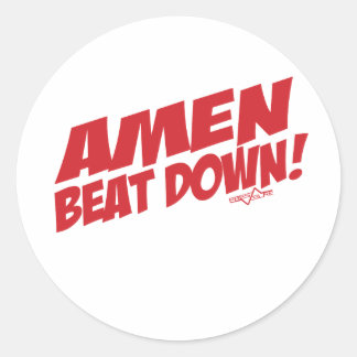 Sticker Rond AMEN Beatdown R