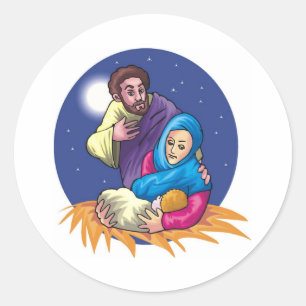 Sticker Rond Amenos Pacíficos de la Natividad