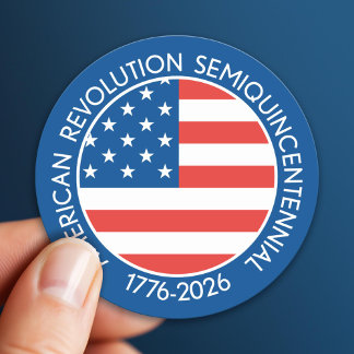 Sticker Rond America Semiquincentennial 1776-2026 USA 250 Flag