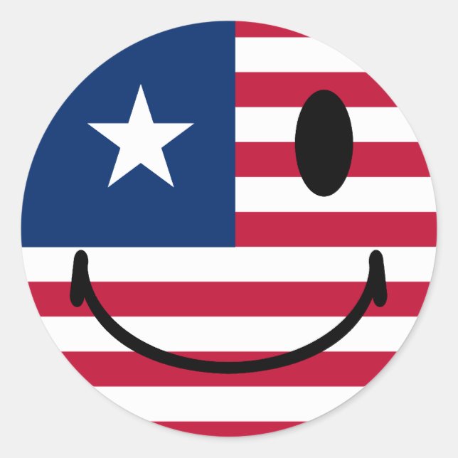 Sticker Rond américain (Devant)