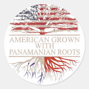 Sticker Rond Américain aux racines panaméennes